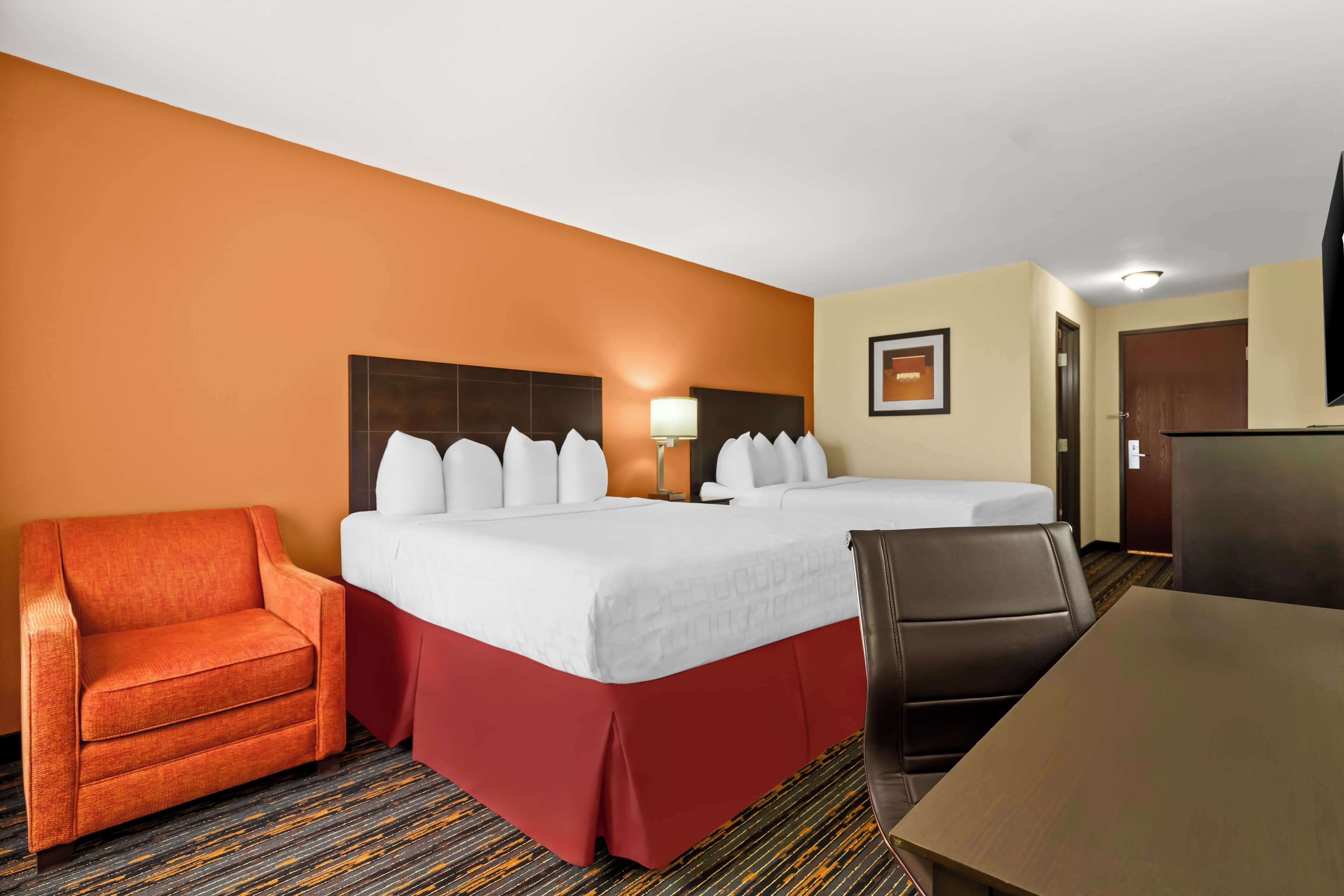 standard room, 2 queen beds, non smoking, refrigerator & microwave | individually furnished, iron/ironing board, free wifi, bed sheets