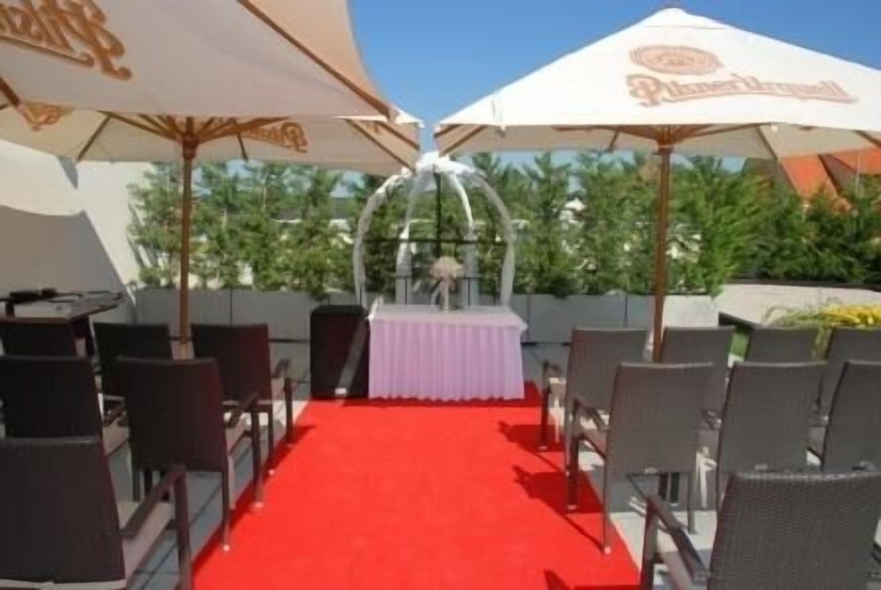 Outdoor wedding area