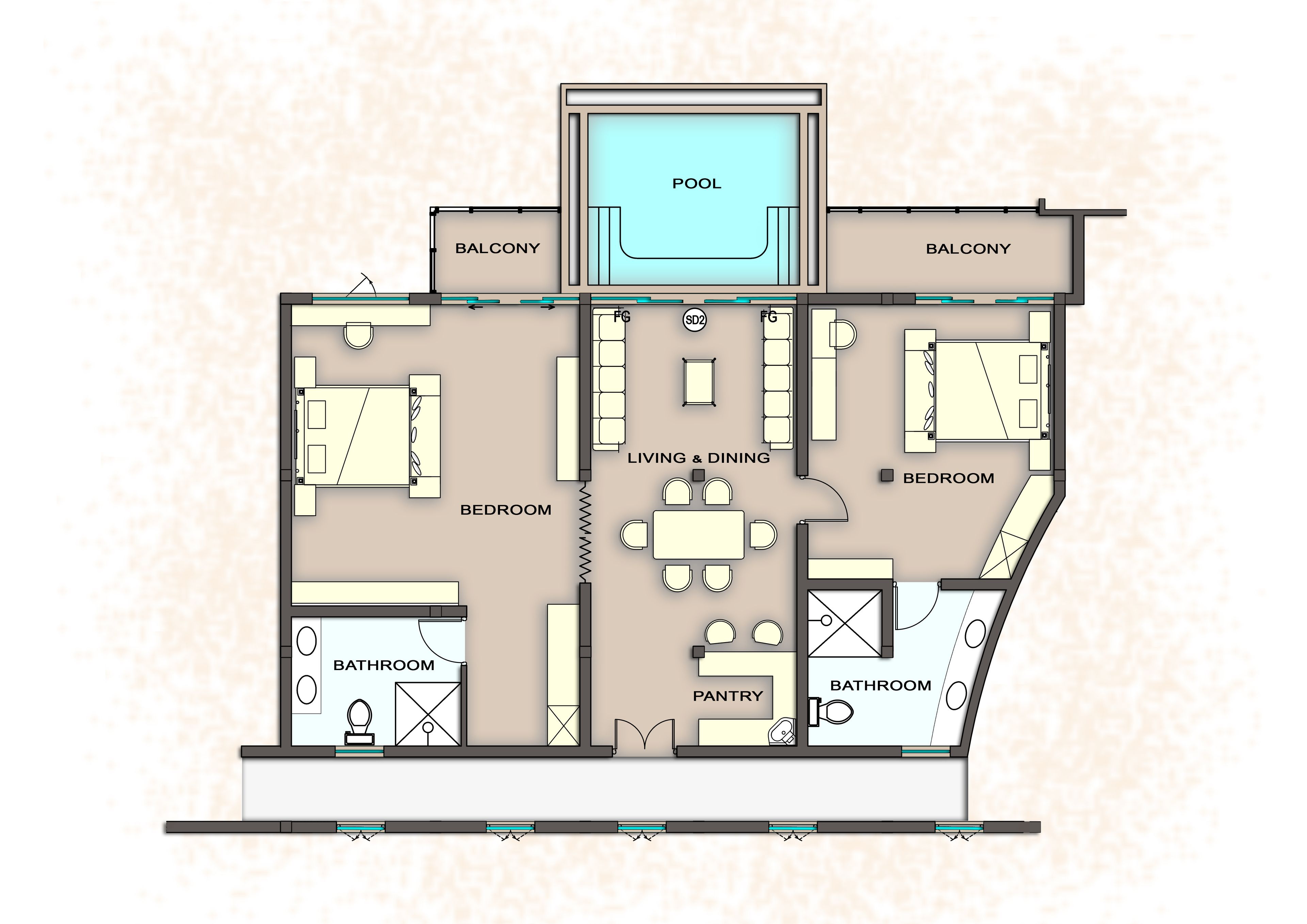 bay suite | floor plan
