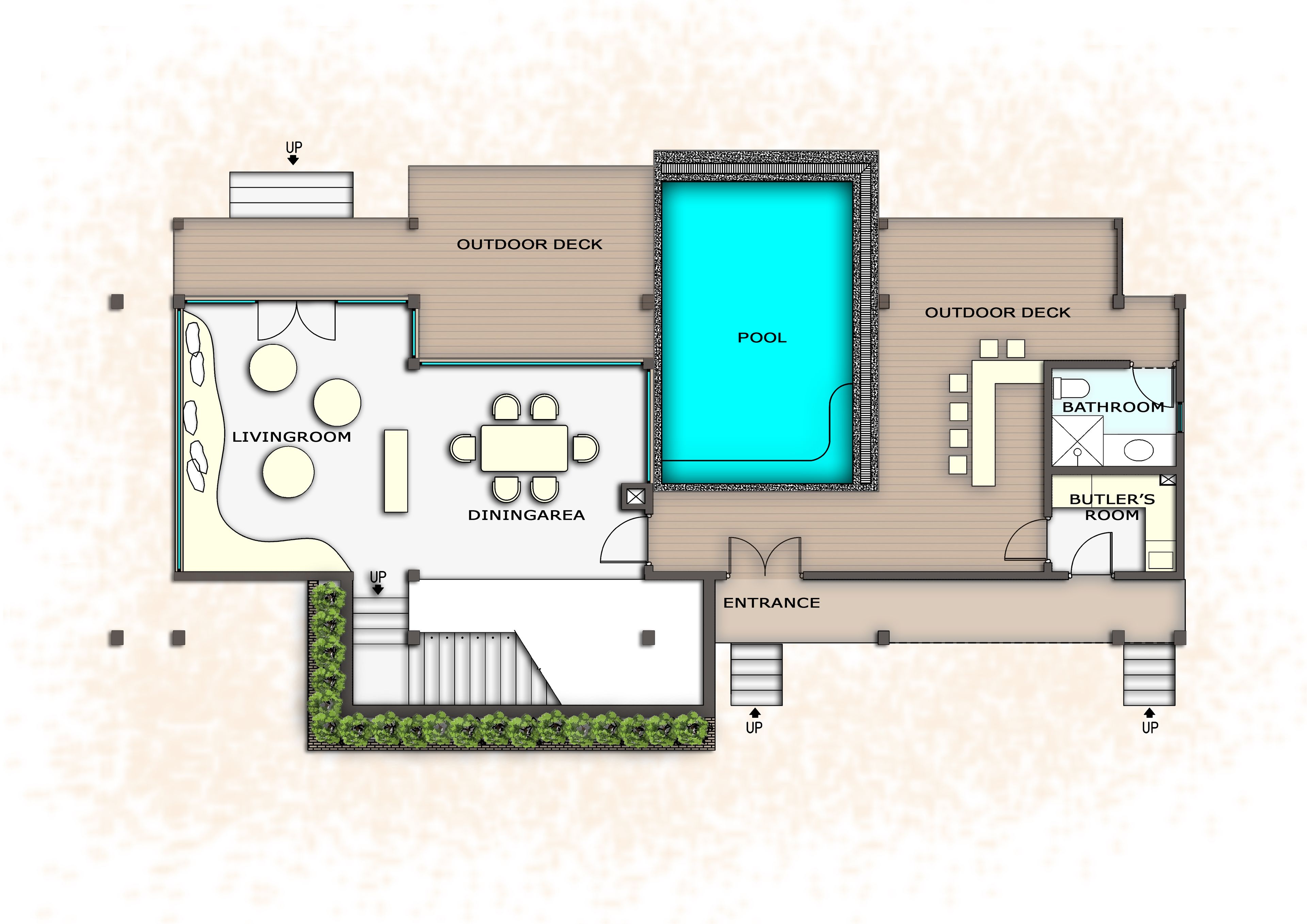 beach villa | floor plan