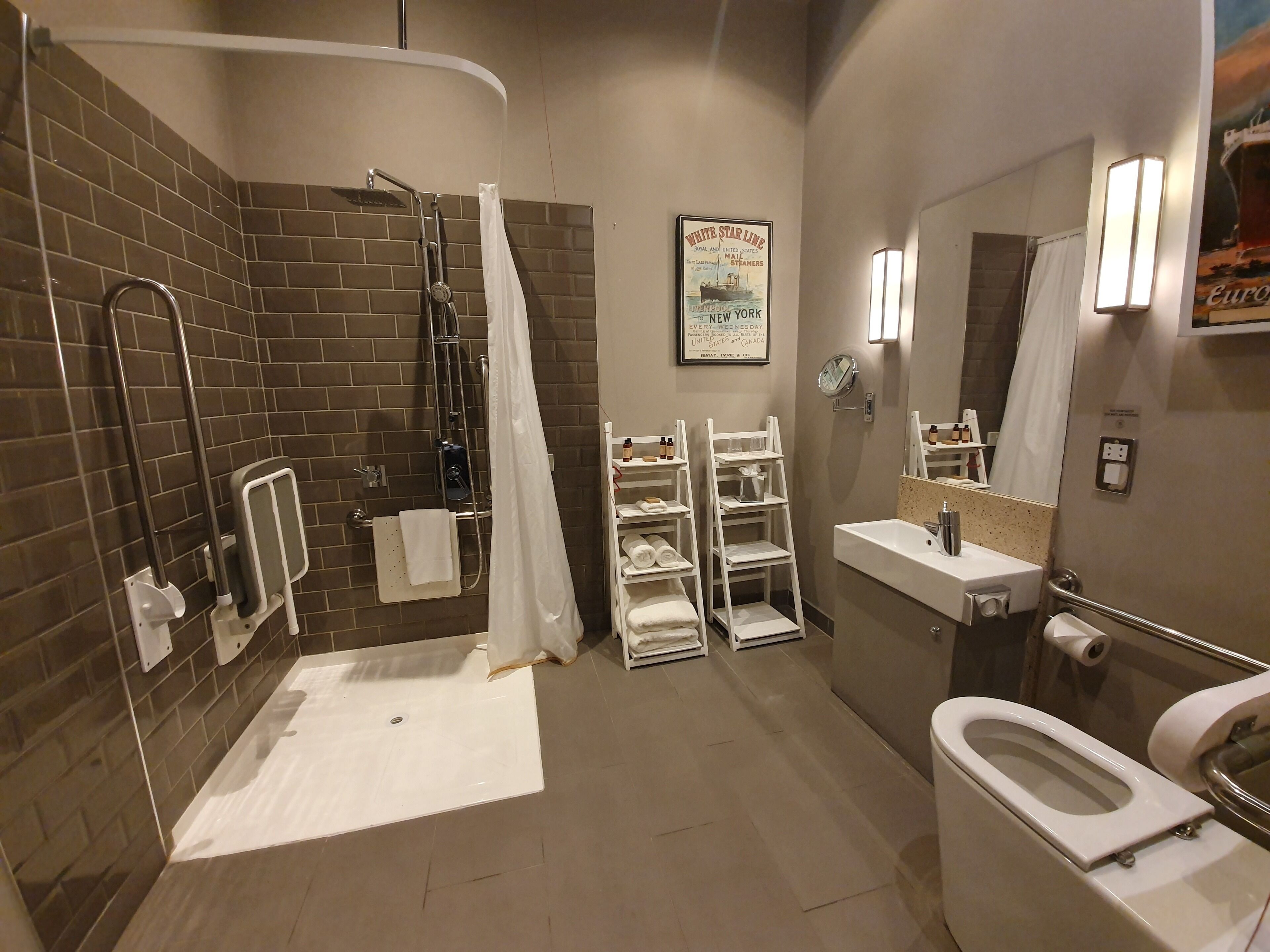 superior double room, accessible | bathroom | combined shower/bathtub, rainfall showerhead, designer toiletries