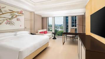 Italiaanse Frette-lakens, luxe beddengoed, pillowtop-bedden, een minibar