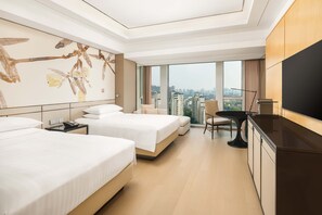 Executive-Zimmer, 2 Doppelbetten | Italienische Bettbezüge von Frette, hochwertige Bettwaren