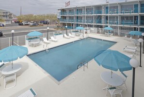Outdoor pool, sun loungers - Dunes Court (Ocean City)