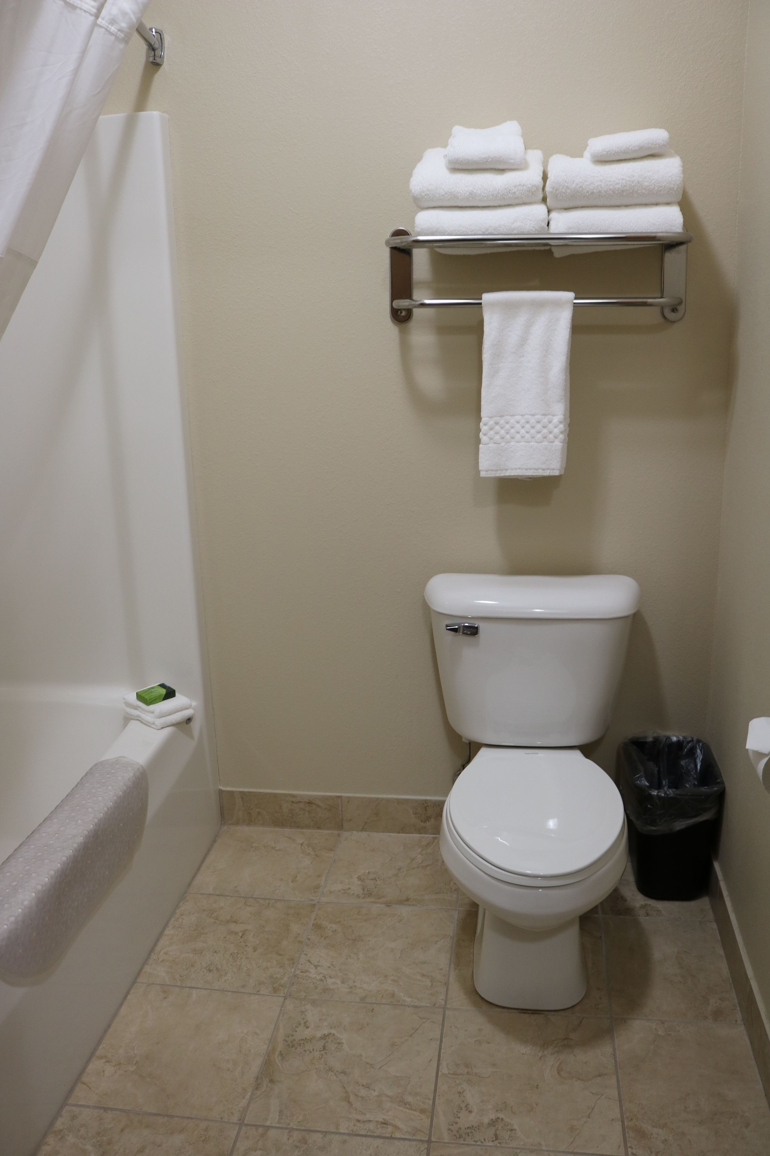 free toiletries, hair dryer, towels