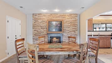 Minibar, desk, laptop workspace, iron/ironing board
