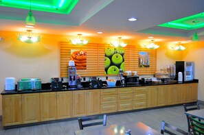 Free daily buffet breakfast