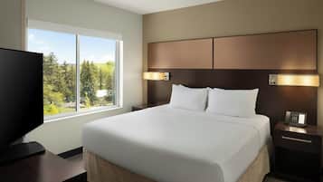 Egyptian cotton sheets, premium bedding, memory-foam beds, in-room safe