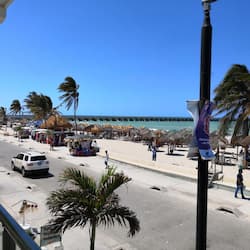 En la playa