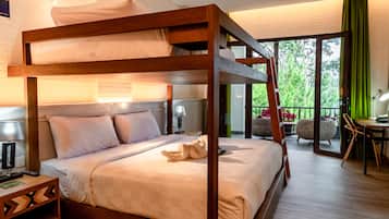 Deluxe Triple Room, Balcony | 1 bedroom, in-room safe, desk, free WiFi