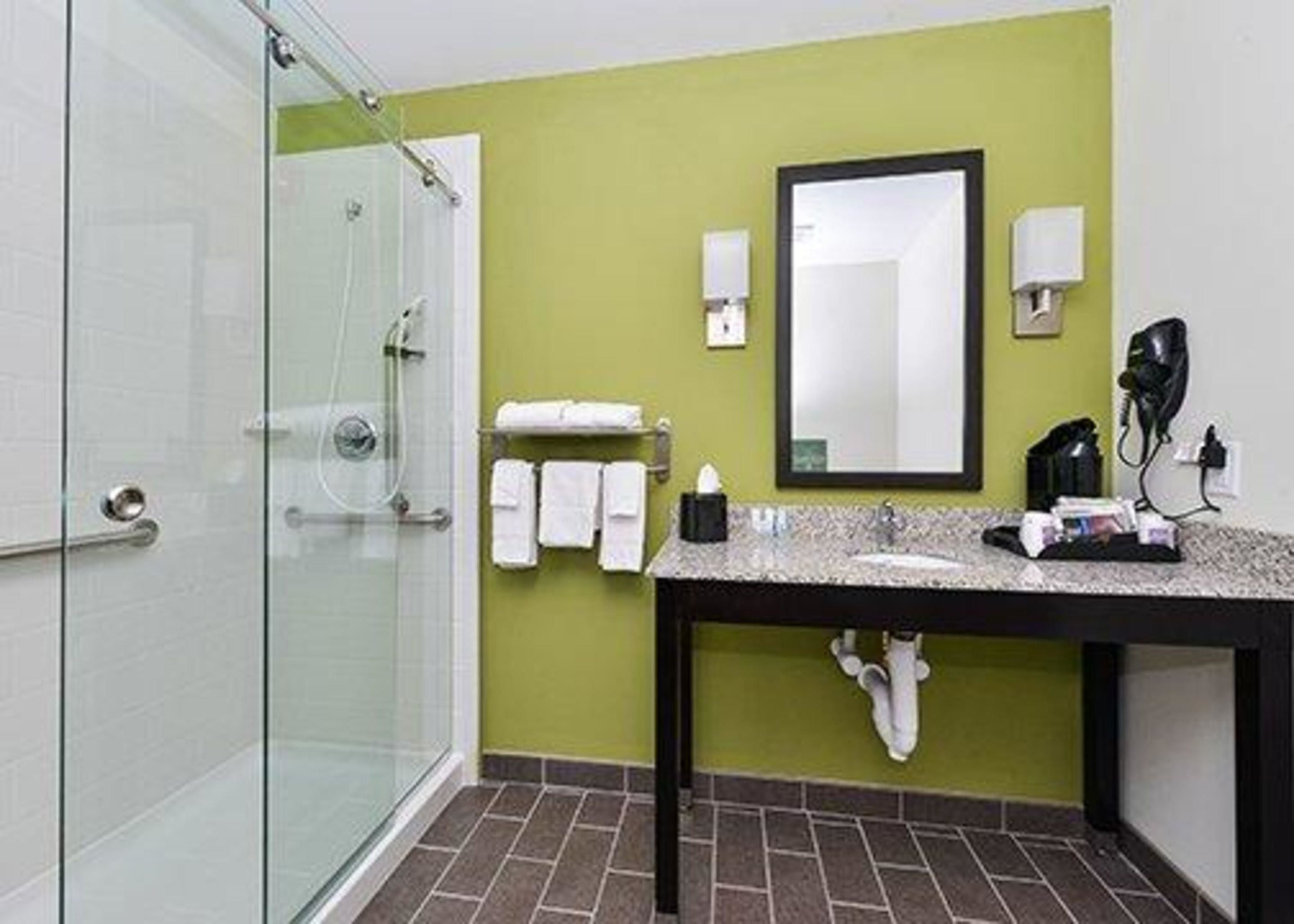 free toiletries, hair dryer, towels, soap