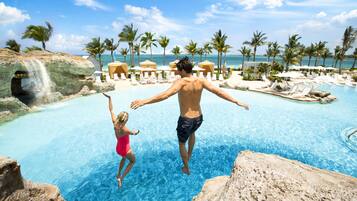 8 outdoor pools, cabanas (surcharge), pool umbrellas