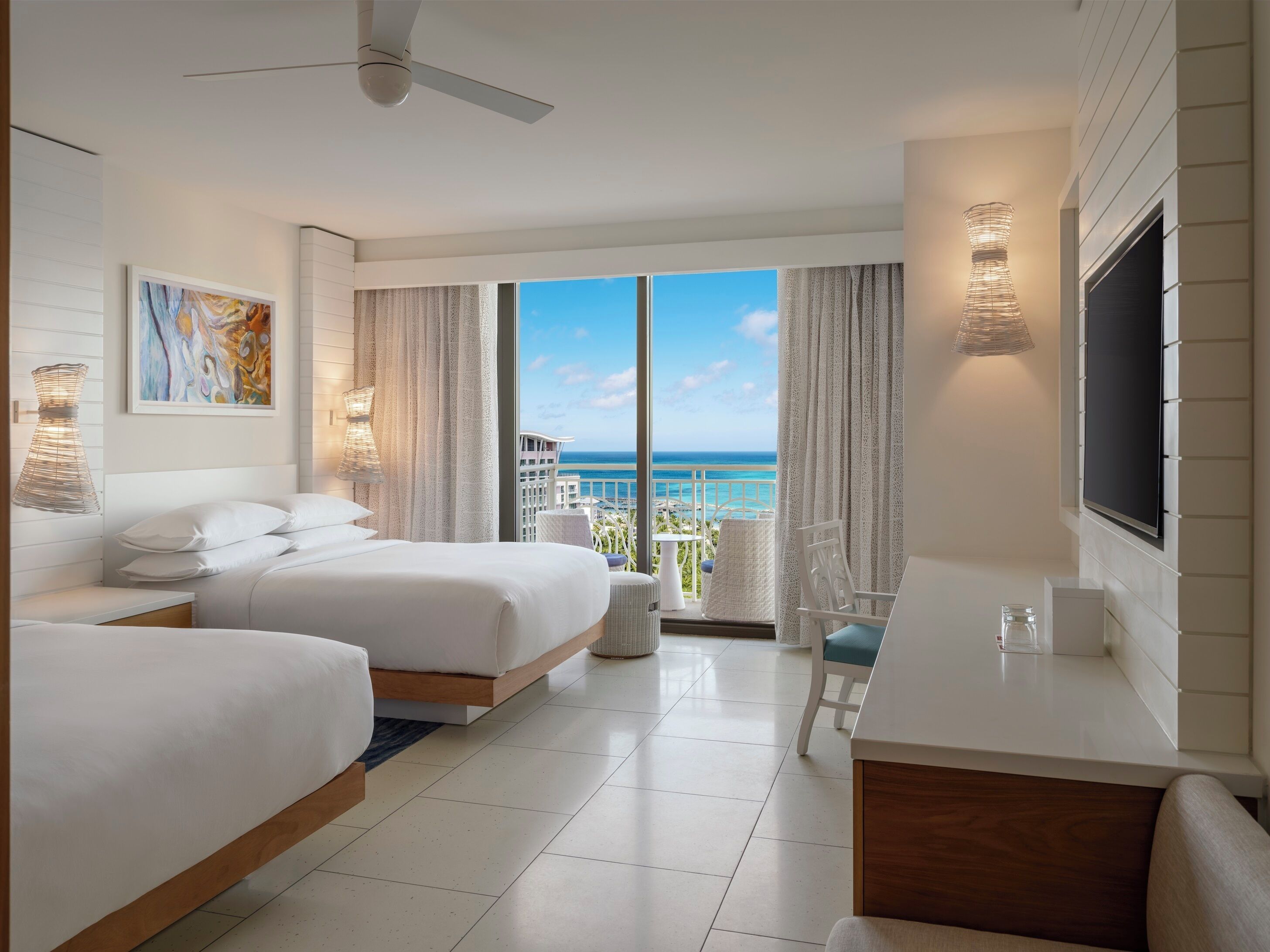 Room, 2 Katil Ratu (Queen), Balcony, Ocean View | 1 bilik tidur, peralatan tempat tidur hipoalergenik 