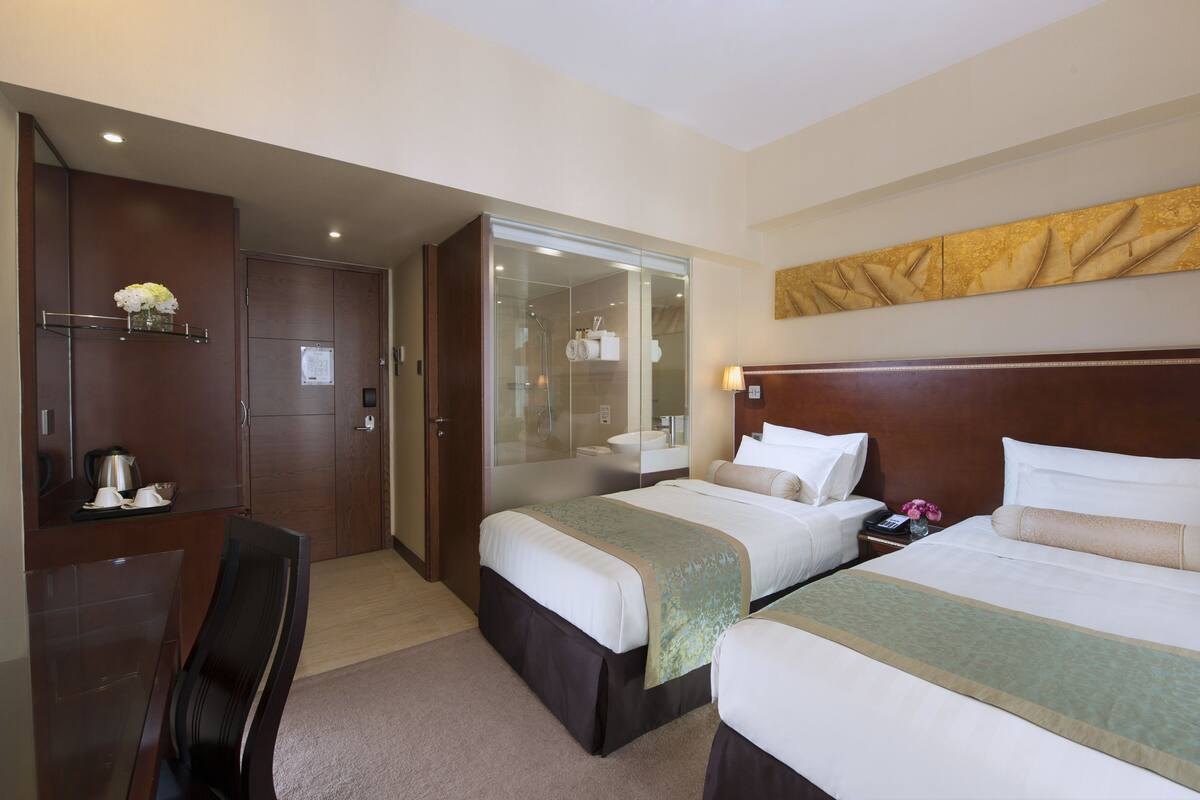 In-room safe, desk, blackout curtains, iron/ironing board (on request)