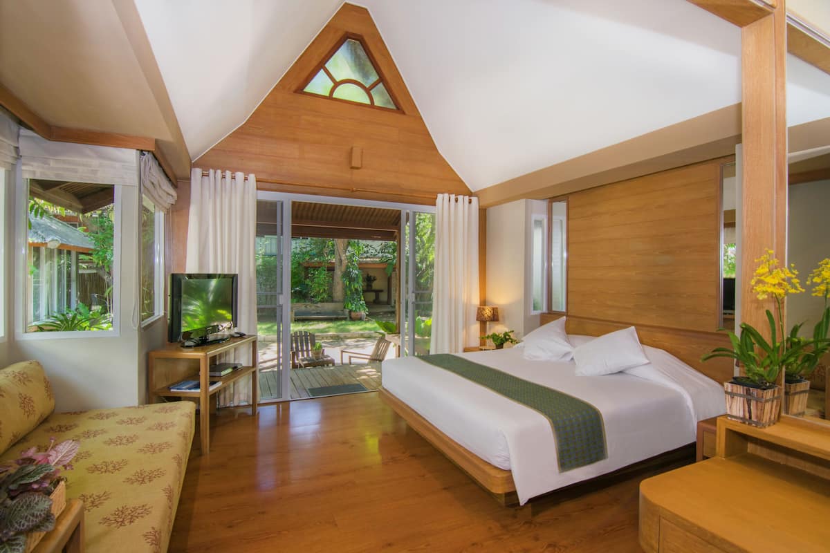 Garden Bungalow | 1 slaapkamer, een kluis op de kamer, een bureau, gratis babybedden