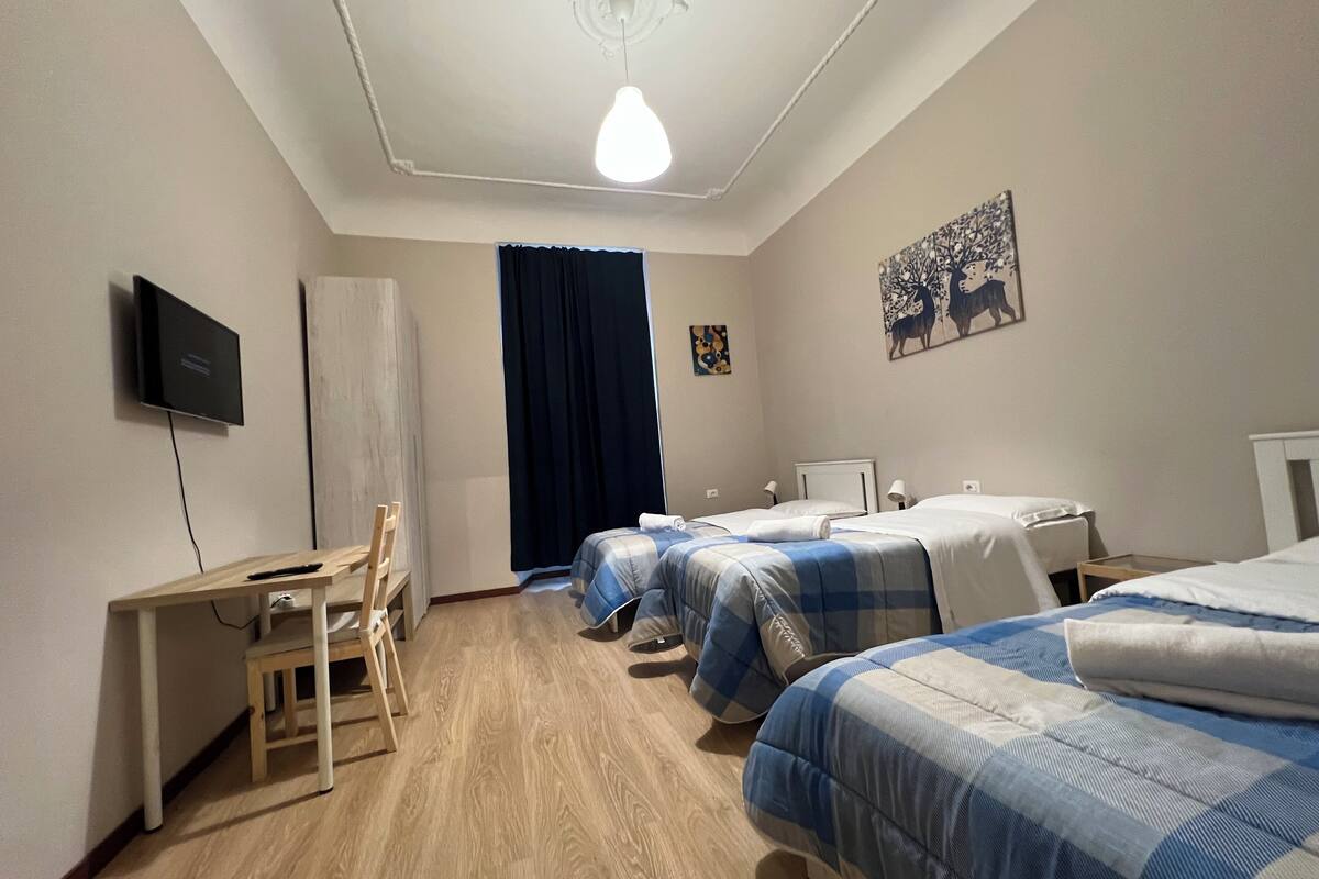 Desk, WiFi (free), bed sheets