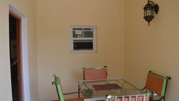 Family Shared Dormitory, Refrigerator, Garden View | Terrace/patio