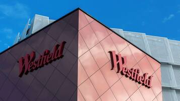A building with the name 'Westfield' prominently displayed on its facade.