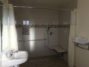 Standard Room, 2 Queen Beds | Bathroom | Free toiletries, hair dryer, towels