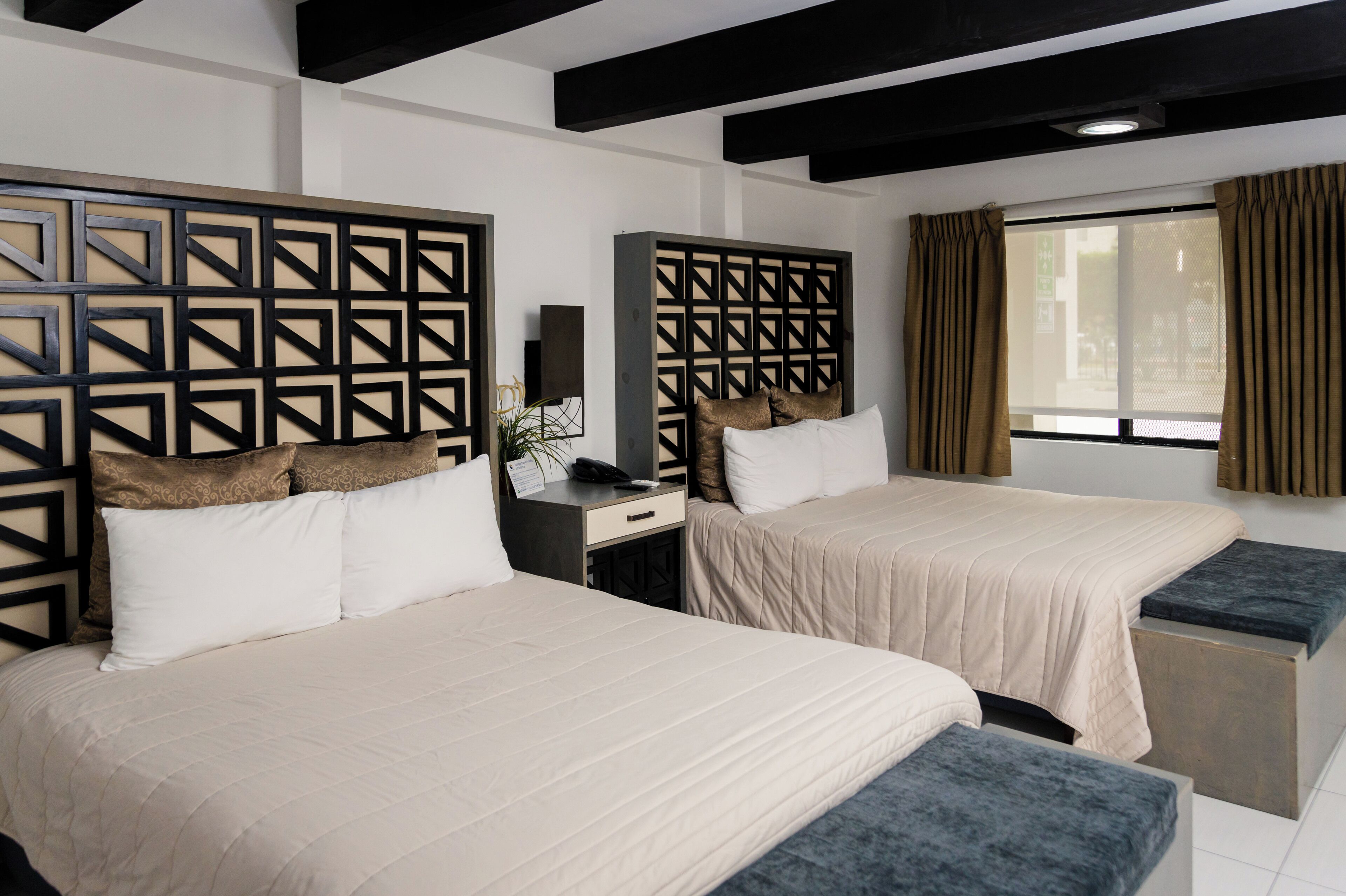 standard double room | desk, laptop workspace, blackout curtains, iron/ironing board