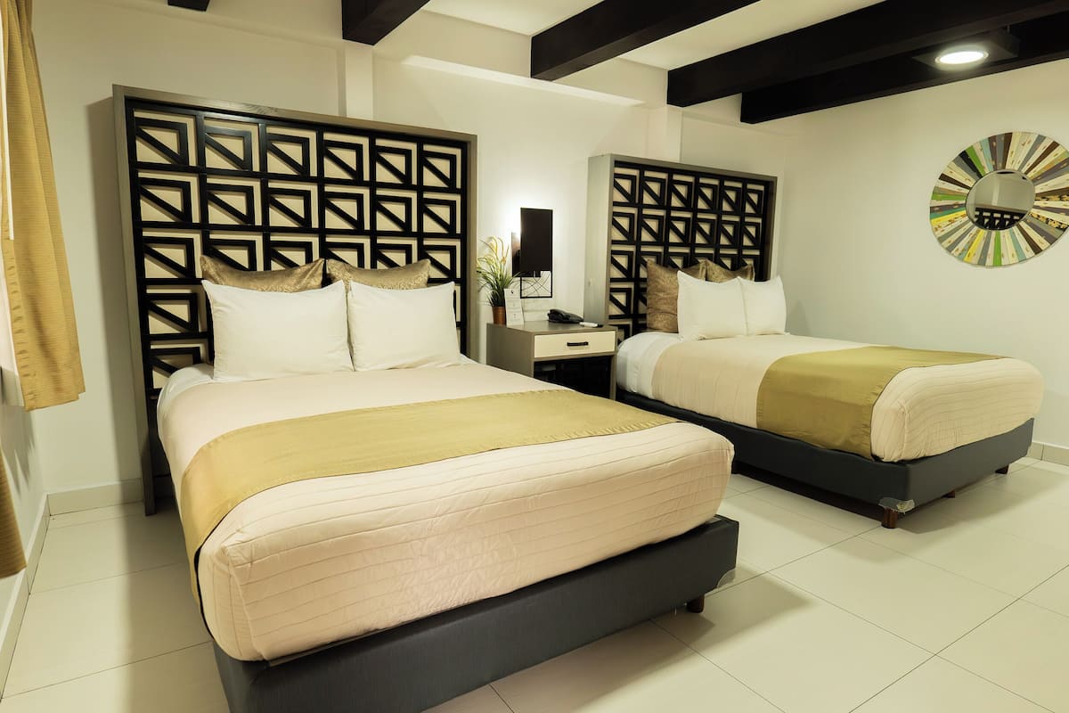 Standard Double Room | Desk, laptop workspace, blackout drapes, iron/ironing board