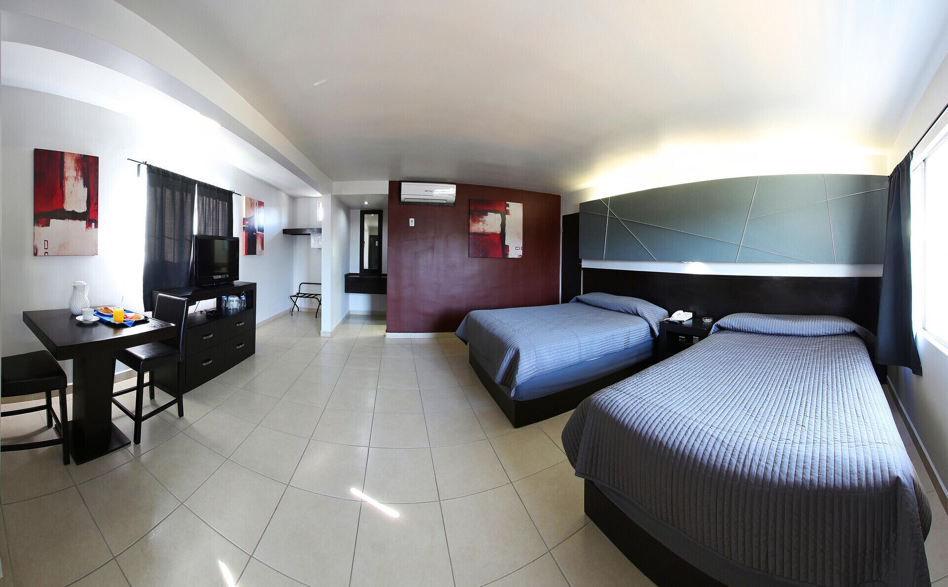 Blackout drapes, iron/ironing board, free WiFi, bed sheets