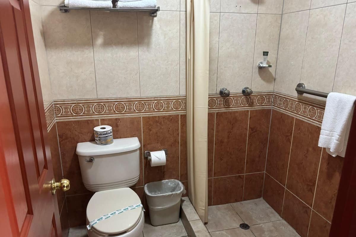 Bathroom | Shower, rainfall showerhead, free toiletries, hair dryer