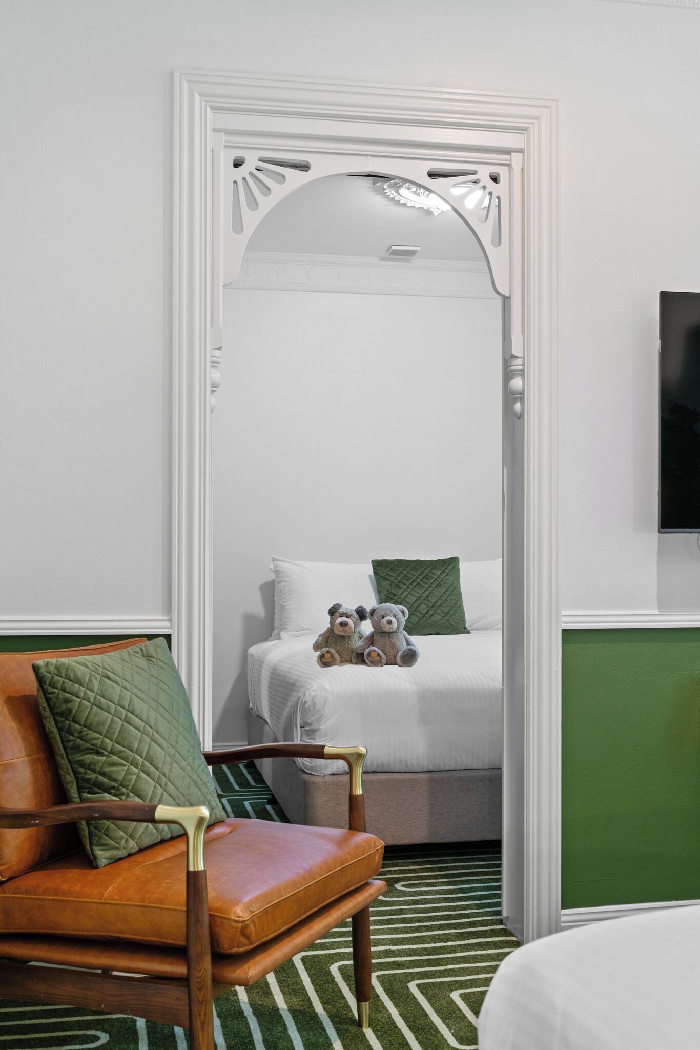 triple room | premium bedding, desk, blackout curtains, soundproofing