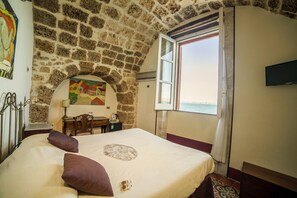 Panoramic Double Room, Sea View | Premium bedding, down comforters, memory foam beds, free minibar items