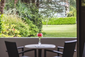 Family Apartment, 2 Bedrooms, Balcony, Garden View | View from room - Villa Siesta, Park & Pool Living (Losone)