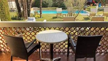 Familienapartment, 2Â Schlafzimmer, Balkon, Gartenblick | Blick auf den Garten