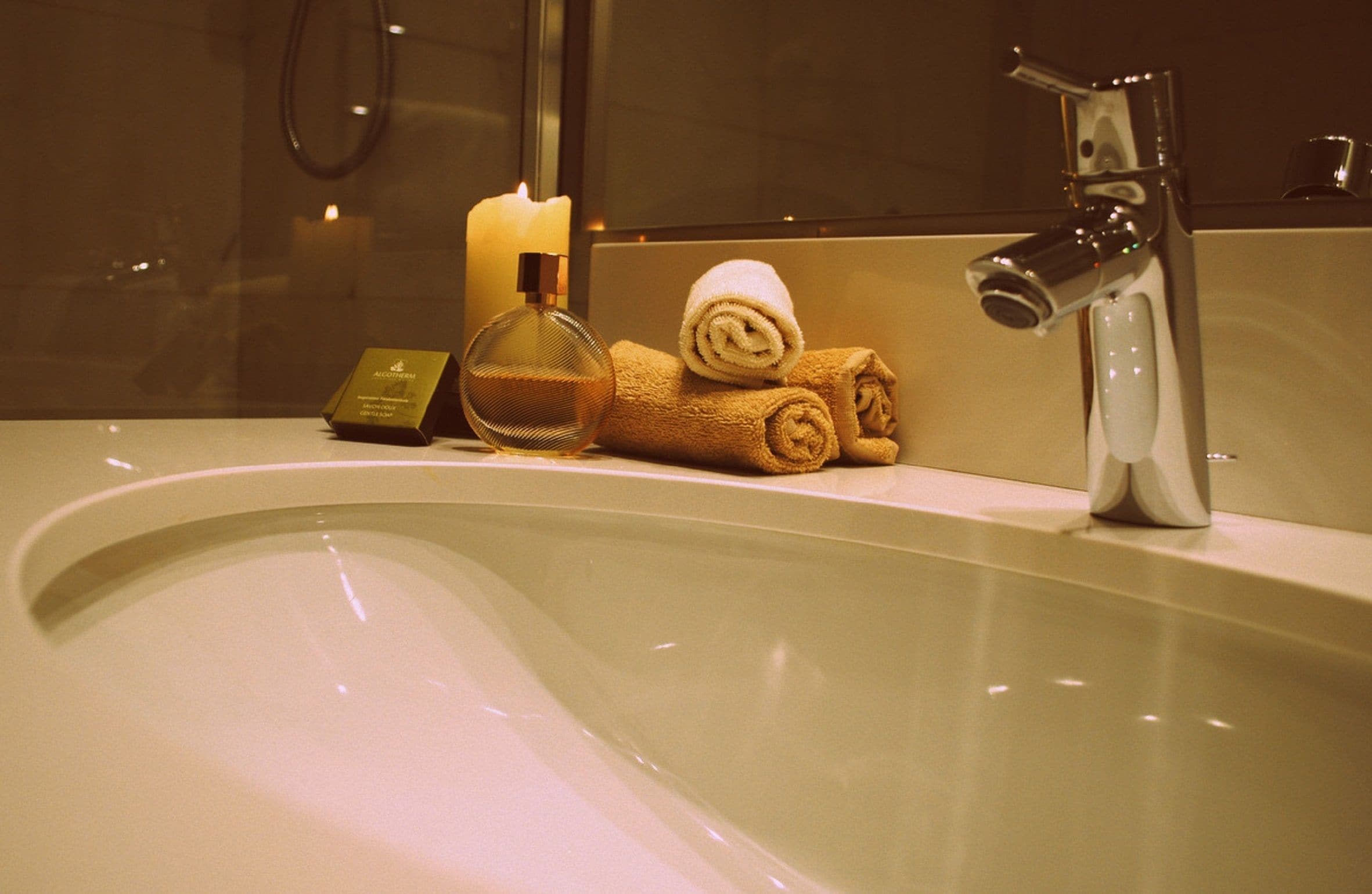 free toiletries, hair dryer, slippers, bidet