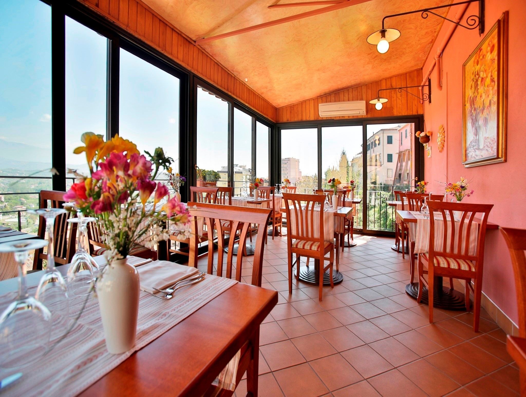 breakfast, lunch, dinner served; italian cuisine