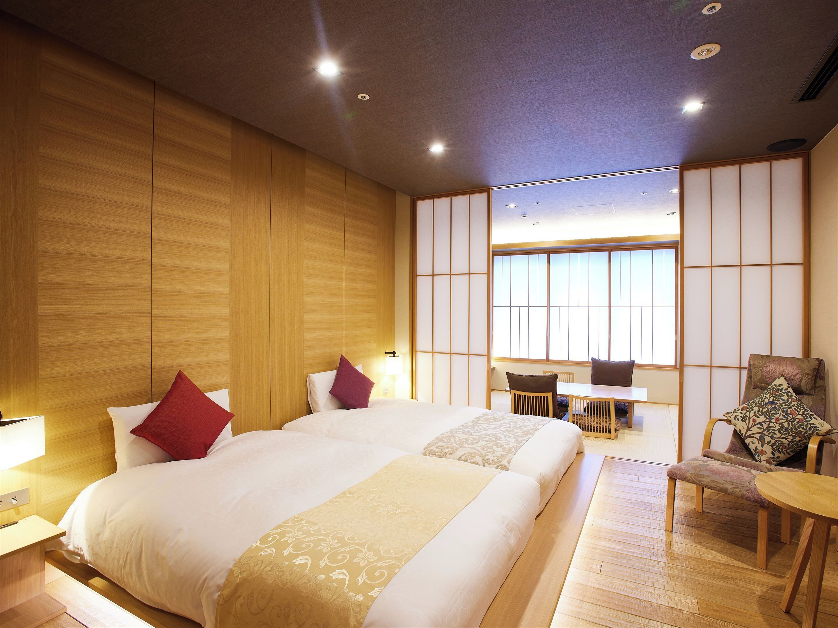 JP Western Style Room 801 with Hot Spring, Non Smoking | Premium bedding, in-room safe, desk, blackout drapes