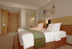 Phòng Deluxe, 2 giường đơn | Bộ đồ giường cao cấp, két bảo mật tại phòng, bàn