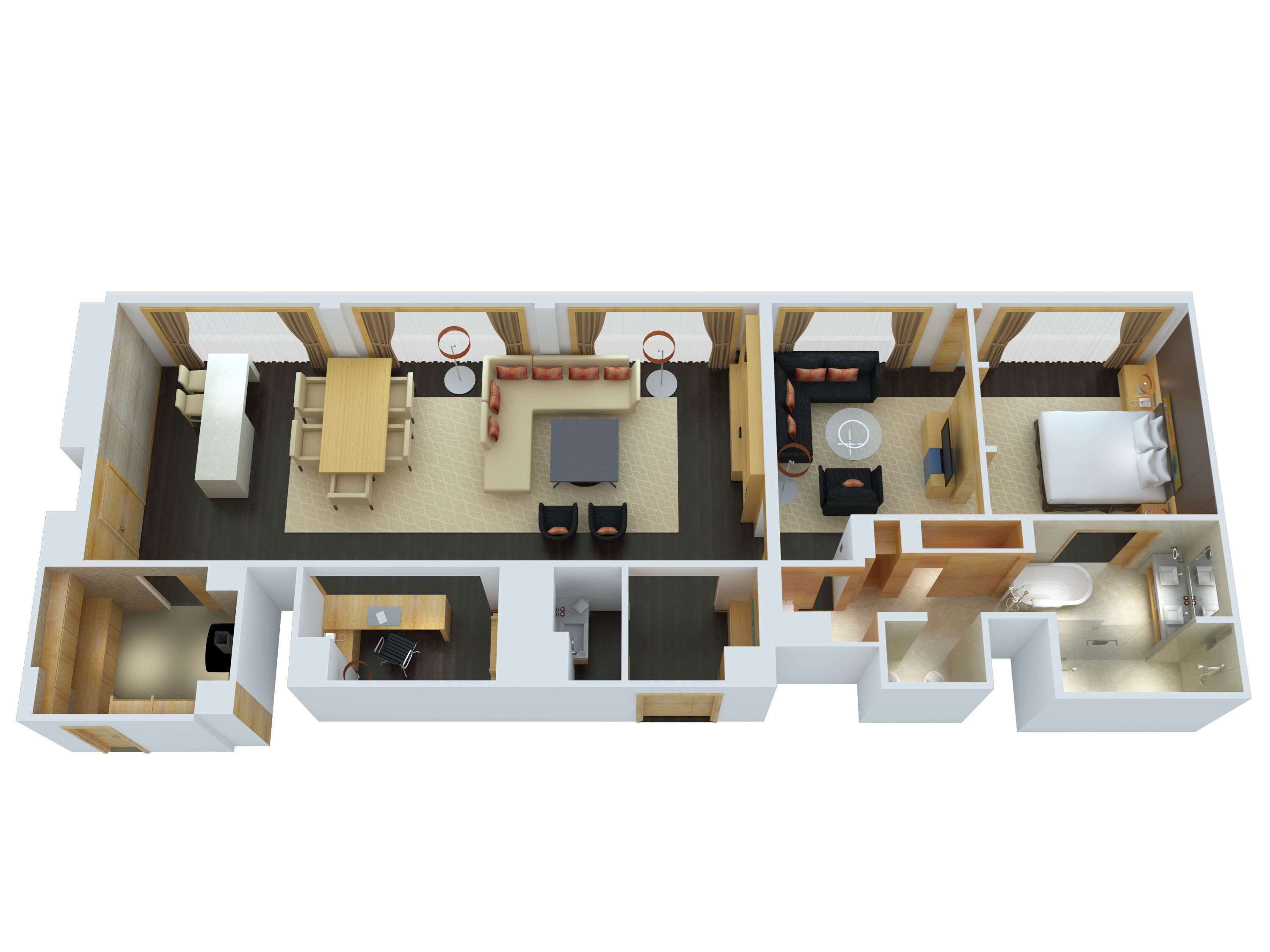 presidential suite, 1 king bed | 1 bedroom, minibar, in-room safe, desk