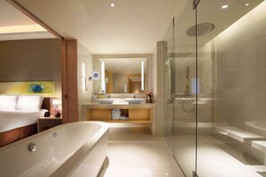 Presidential Suite, 1 King Bed | Bathroom | Shower, rainfall showerhead, designer toiletries, hair dryer - DoubleTree by Hilton Hotel Johor Bahru (Johor Bahru)