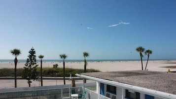 On the beach, white sand
