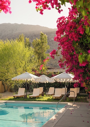 2 outdoor pools, open 6:00 AM to 11:00 PM, pool umbrellas, sun loungers - Casa Cody (Palm Springs)