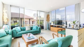 2 Bedroom Apartment | Living area | 40-inch LCD TV with satellite channels, TV