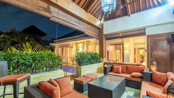 Luxury Villa, 4 Bedrooms, Smoking, Pool View | Terrace/patio