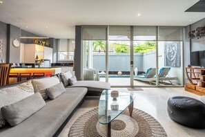 Villa, 2 Bedrooms, Private Pool | Living area | 40-inch LCD TV with satellite channels, TV - AQ-VA Hotel & Villas Seminyak (Legian)