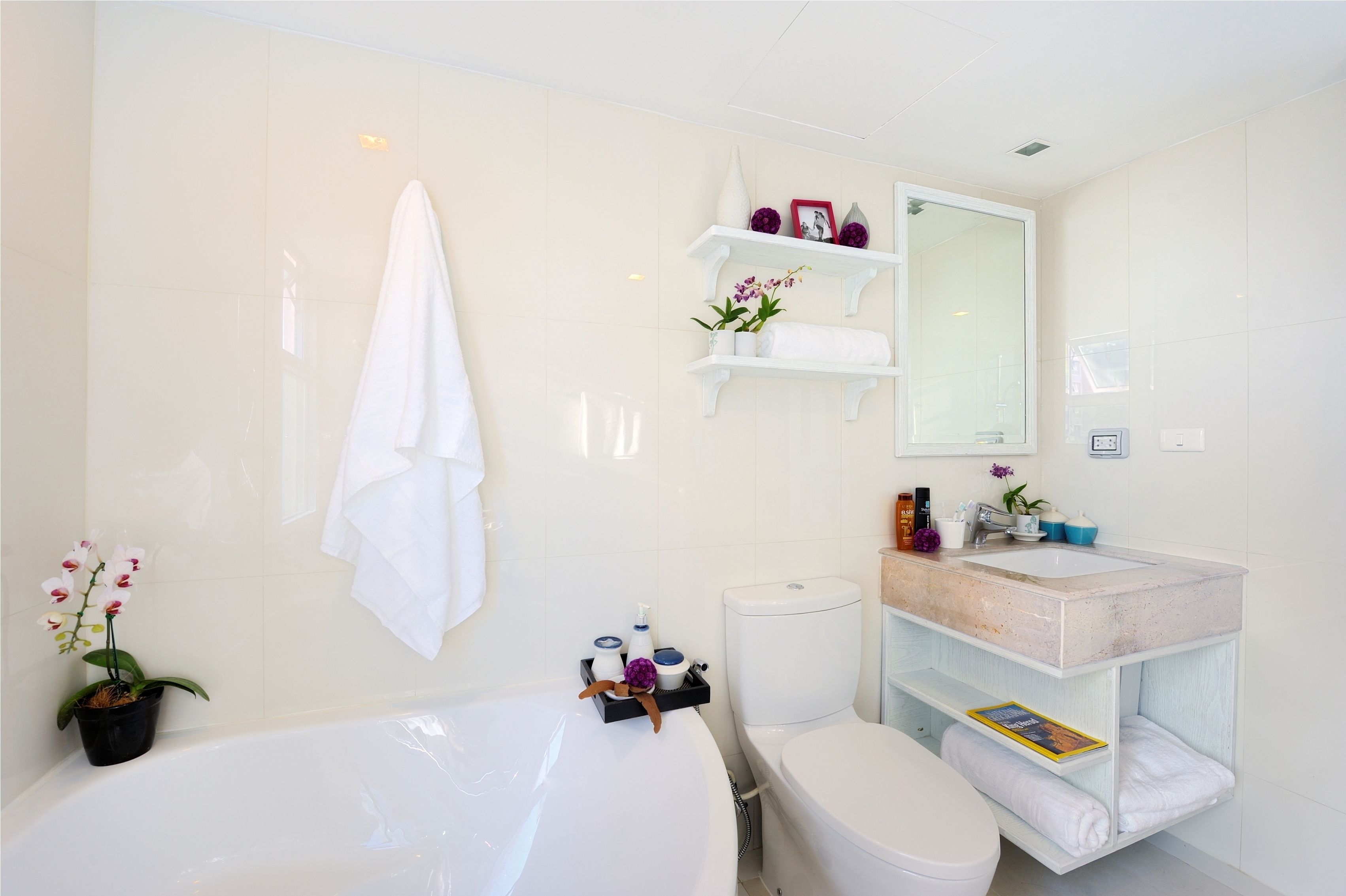 free toiletries, hair dryer, slippers, towels