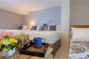 Firemannsrom – basic, flere senger | Safe på rommet, lydisolert, strykejern/-brett og barnesenger