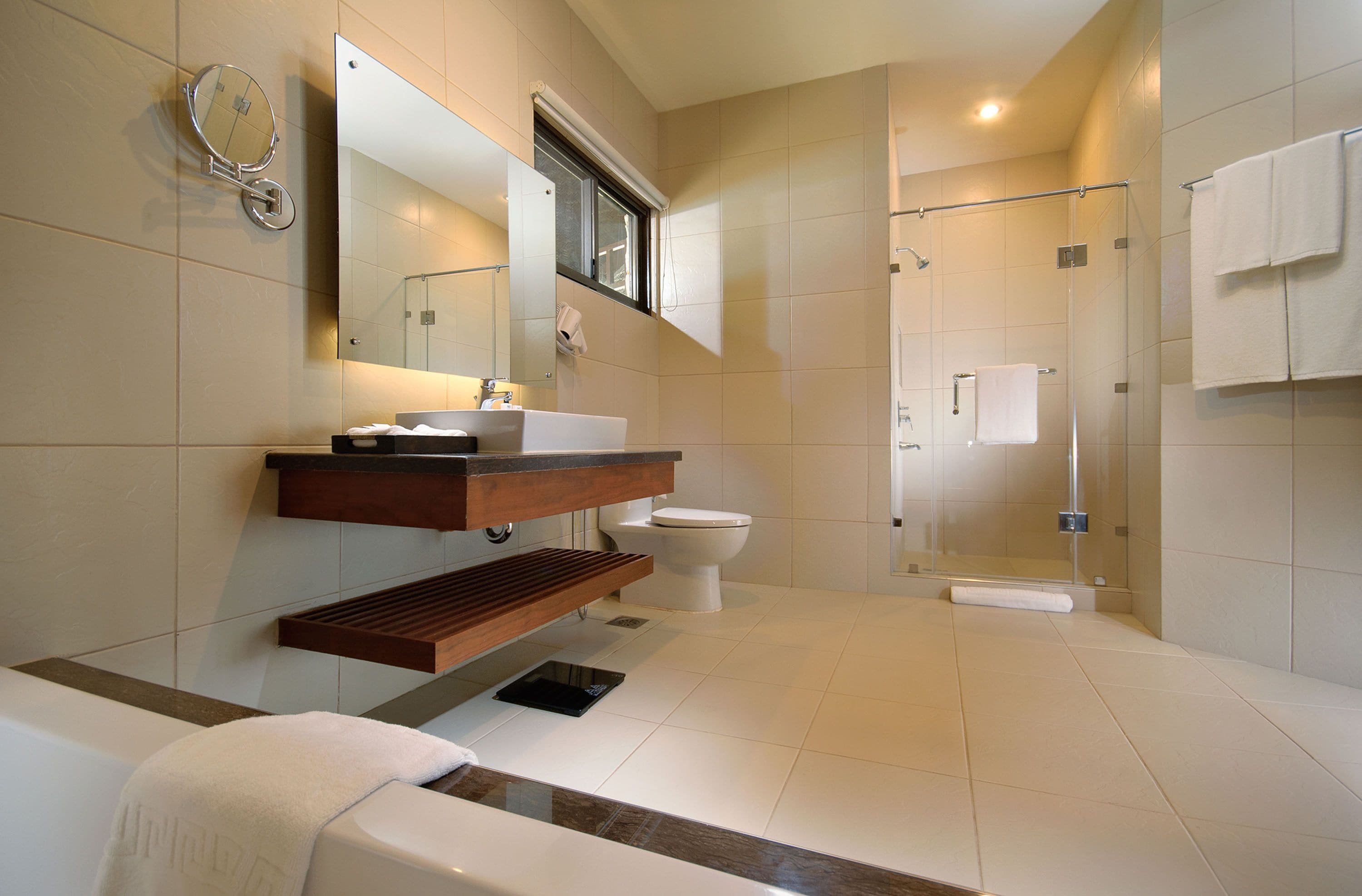 premium double or twin room beach front  | bathroom | shower, free toiletries, hair dryer, towels