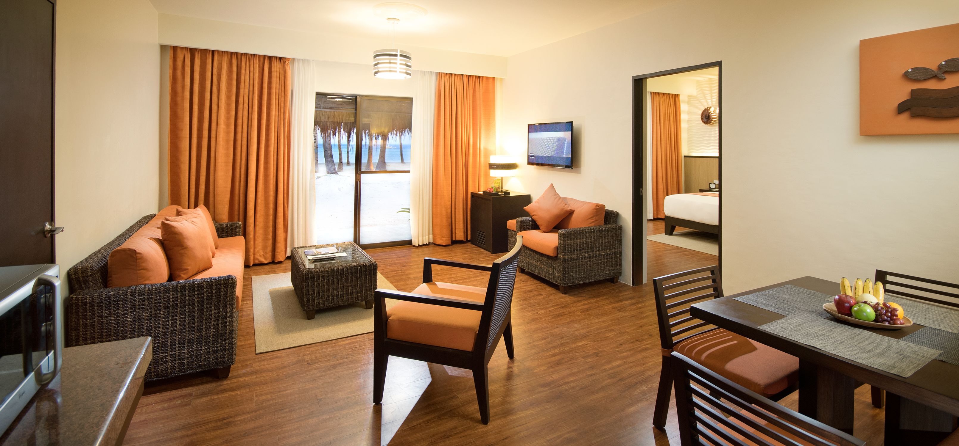 south palms villa | living room | led tv