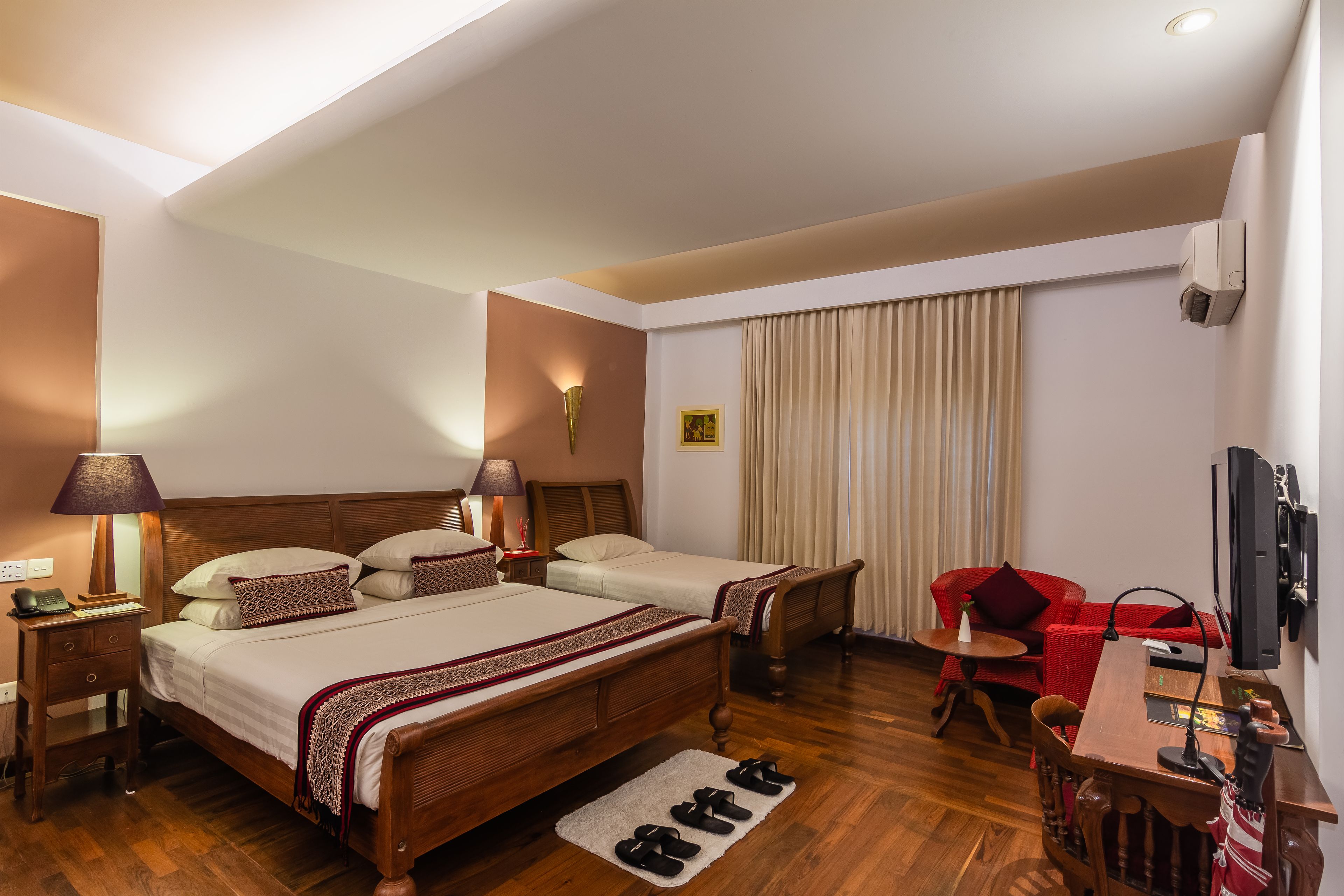 family triple room | 1 bedroom, minibar, in-room safe, individually decorated