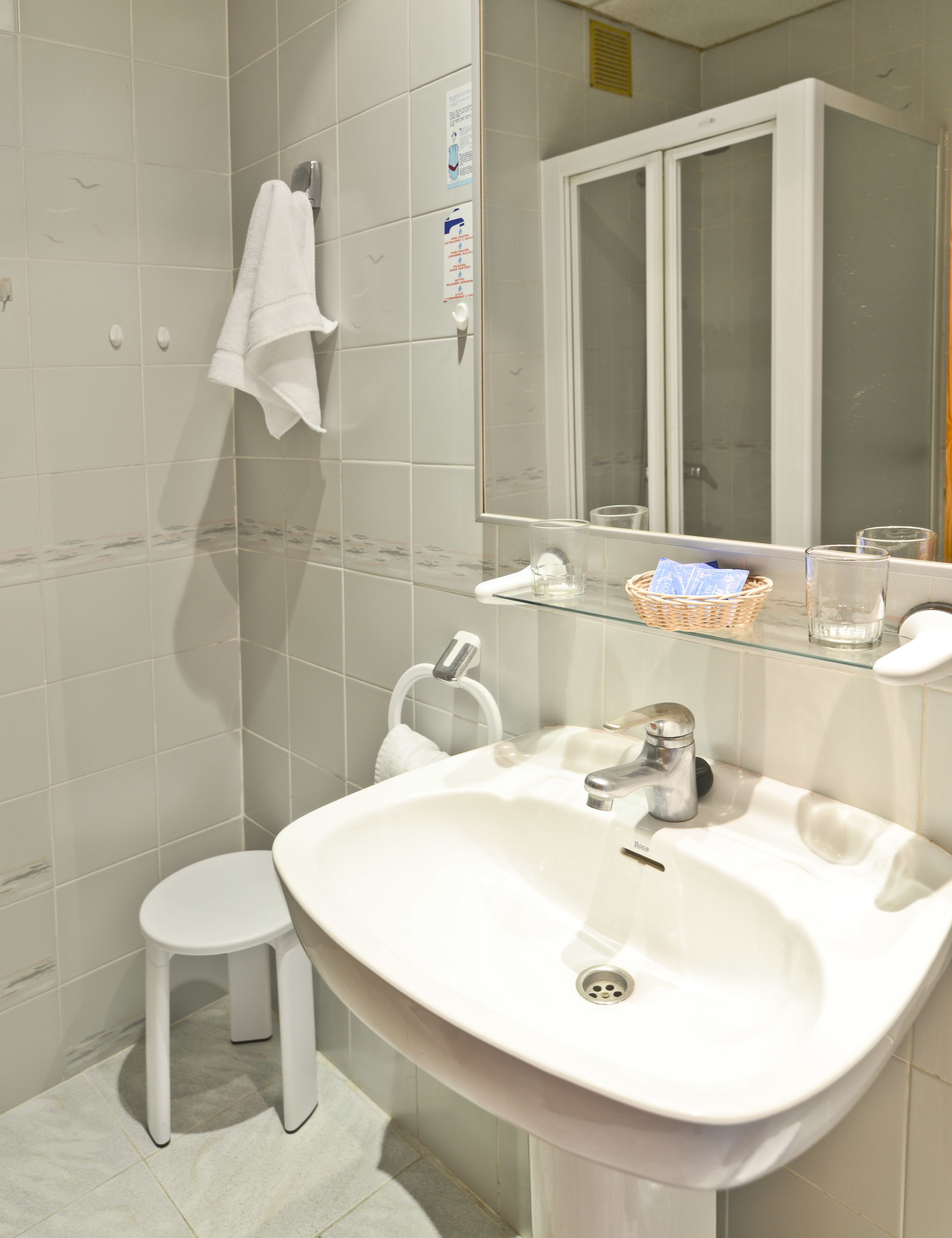 free toiletries, hair dryer, towels