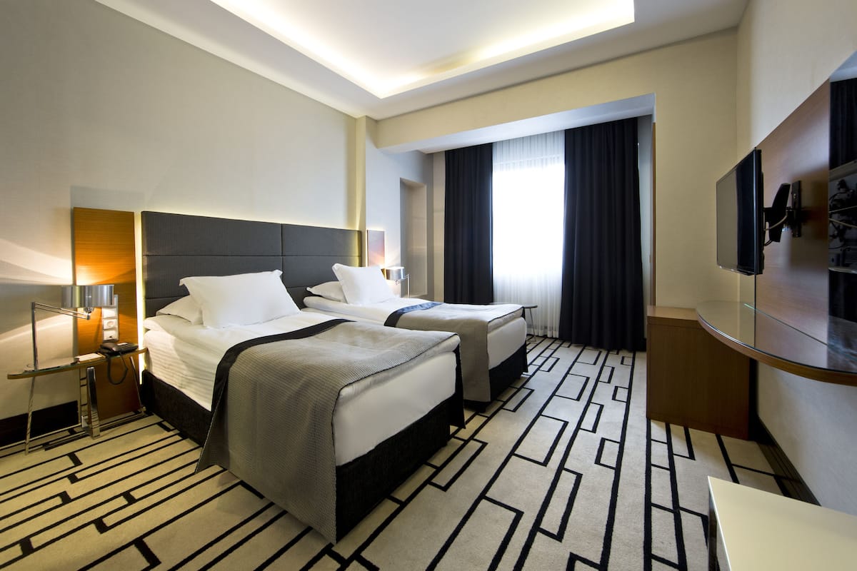 1 slaapkamer, luxe beddengoed, een minibar, een kluis op de kamer