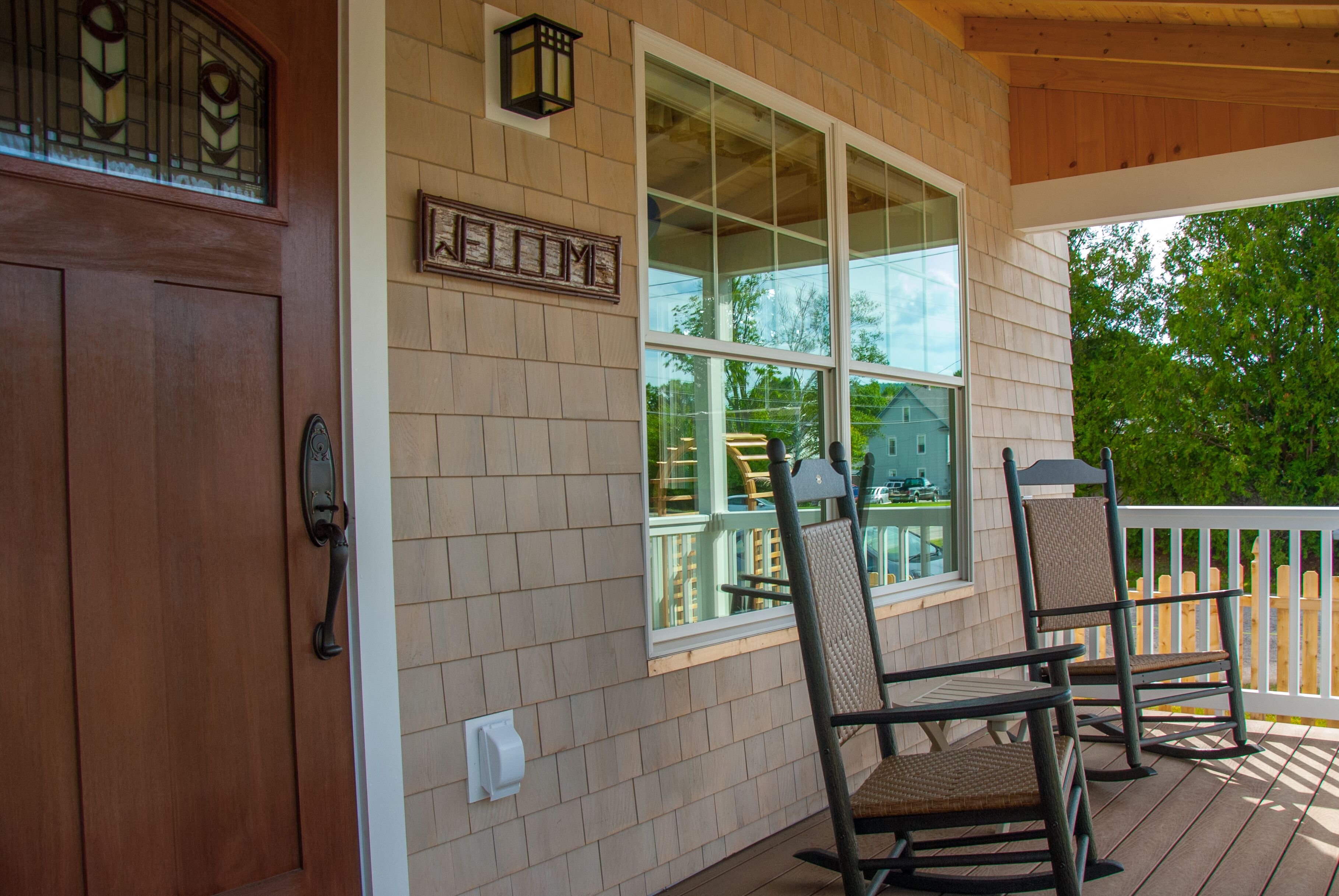 Laptop workspace, blackout curtains, soundproofing, iron/ironing board